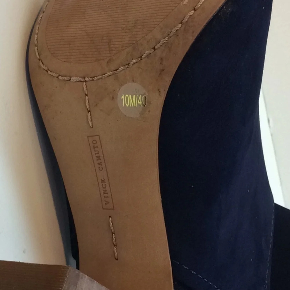 Vince Camuto Brianny Blue Suede OpenToe Slingbacks - Picture 9 of 11